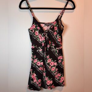 Black Floral Skort Romper
